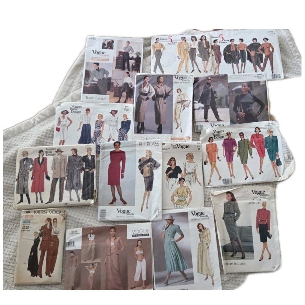 Vintage Sewing Patterns 1990s Early 2000s Vogue LOT OF 14